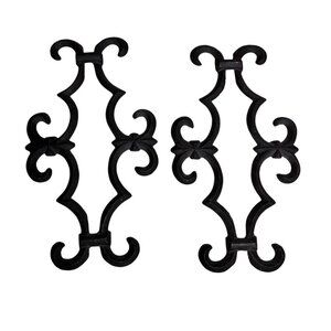Wrought Iron Scroll Decoration Feminine Plaque Door Wall Art